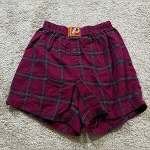 Washington Redskins Vintage Plaid Shorts Casual Loungewear Retro Football M